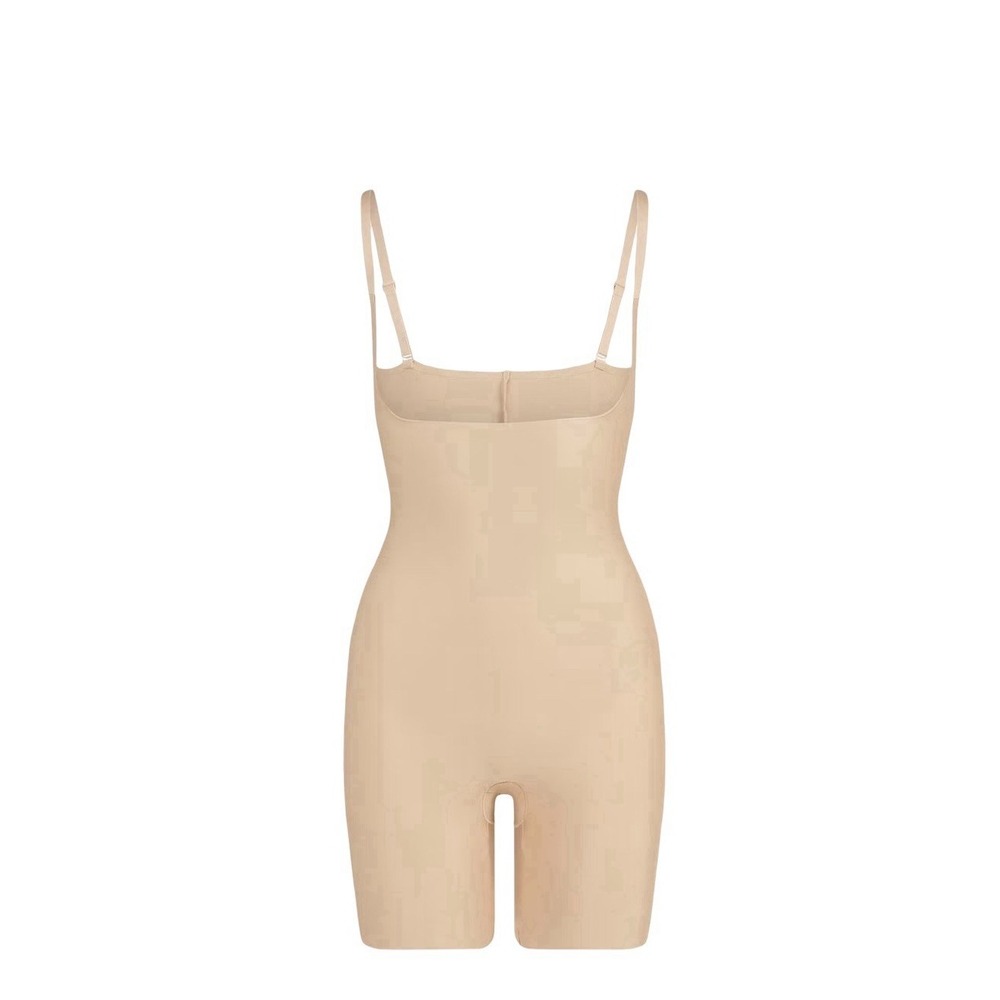 Skims Sheer Sculpt Open Bust Bodysuit- NEW - Clay - 2XL